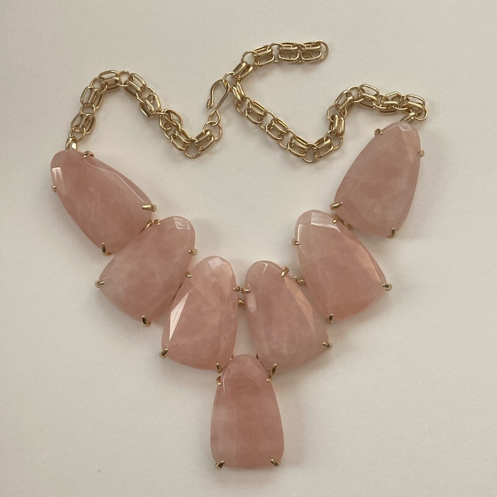 Kendra Scott “Harlow” Rose Quartz/gold